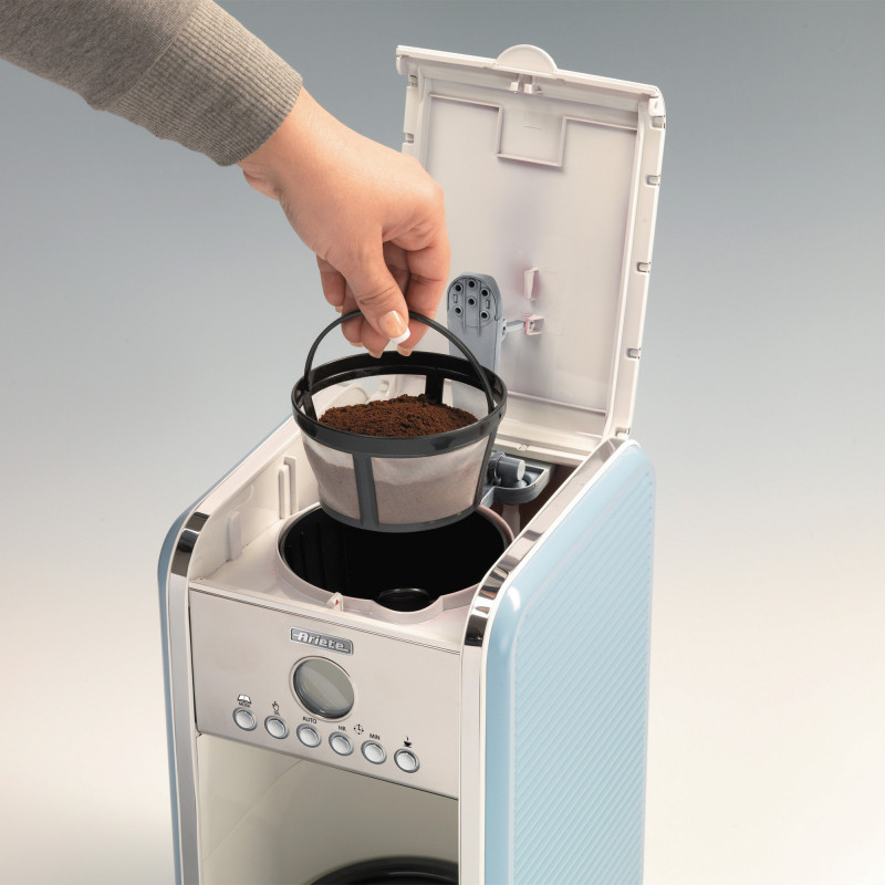 Vintage Filterkaffemaskinen, fra Ariete i blå kan brygge 4-12 kopper