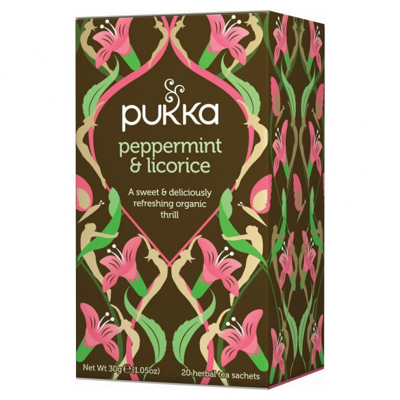 Peppermint & Licorice fra Pukka - 20 tebreve