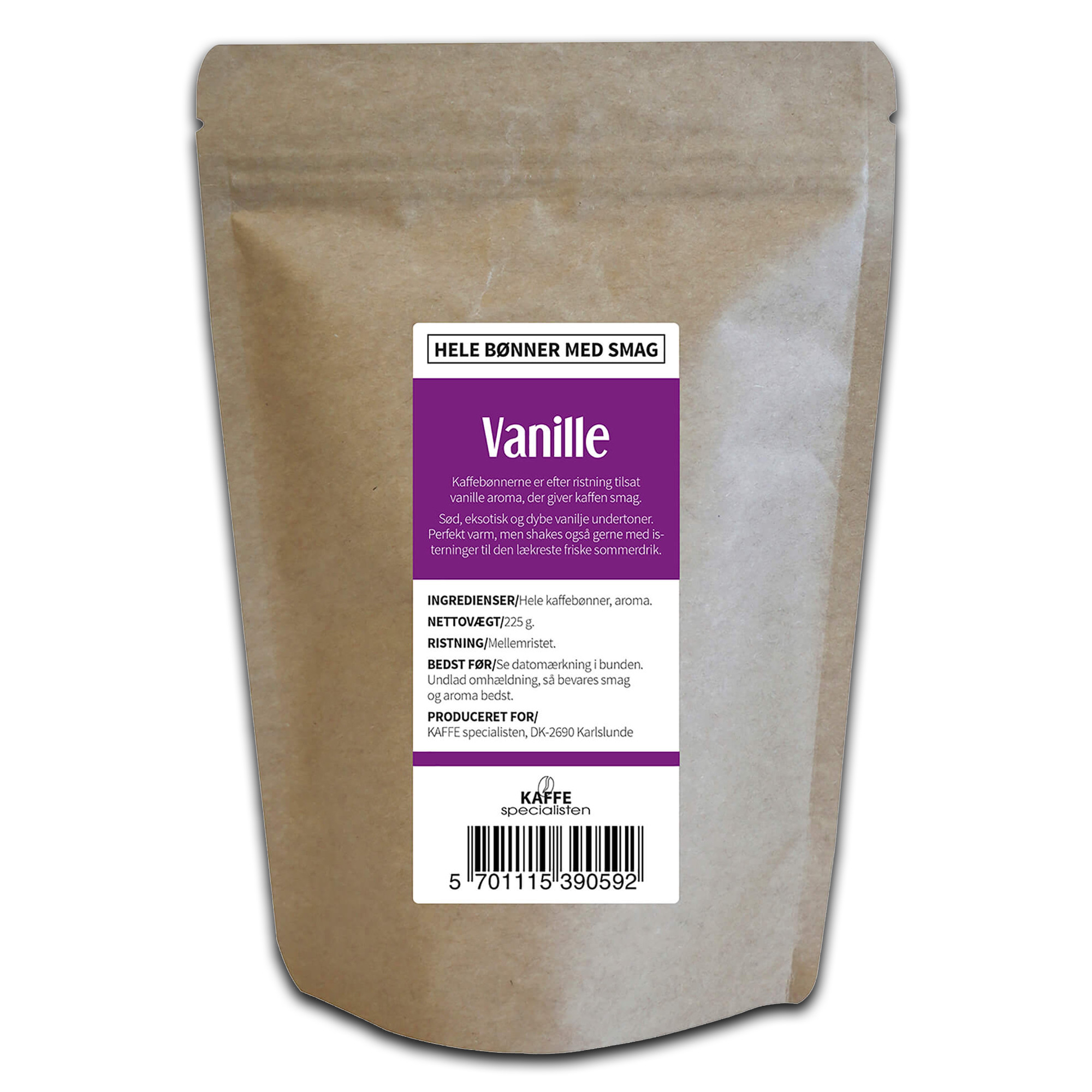KAFFE Specialisten Kaffebønner Vanilje Smag