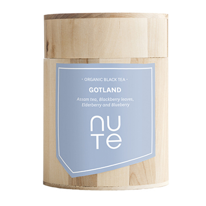 Gotland te fra NUTE i trædåse