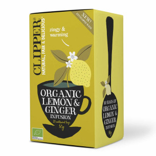 Clipper Organic Lemon & Ginger, 20 tebreve