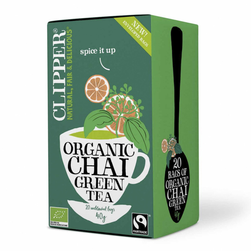 Økologisk grøn chai te fra Clipper