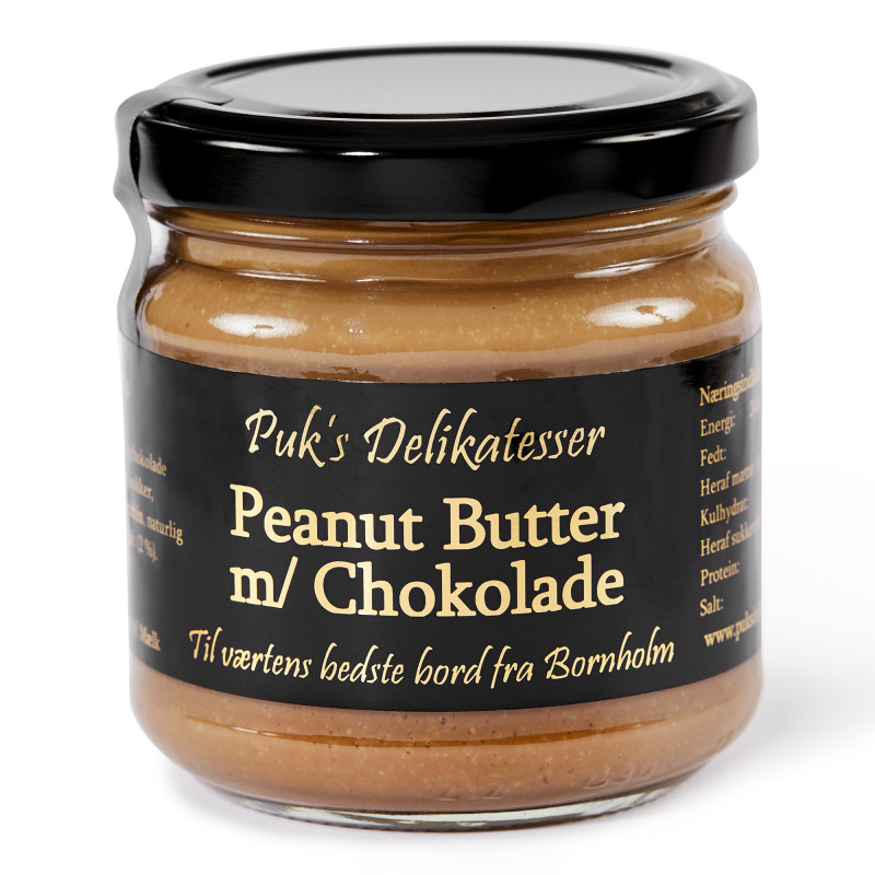Peanutbutter m/ Chokolade - Puk's Delikatesser