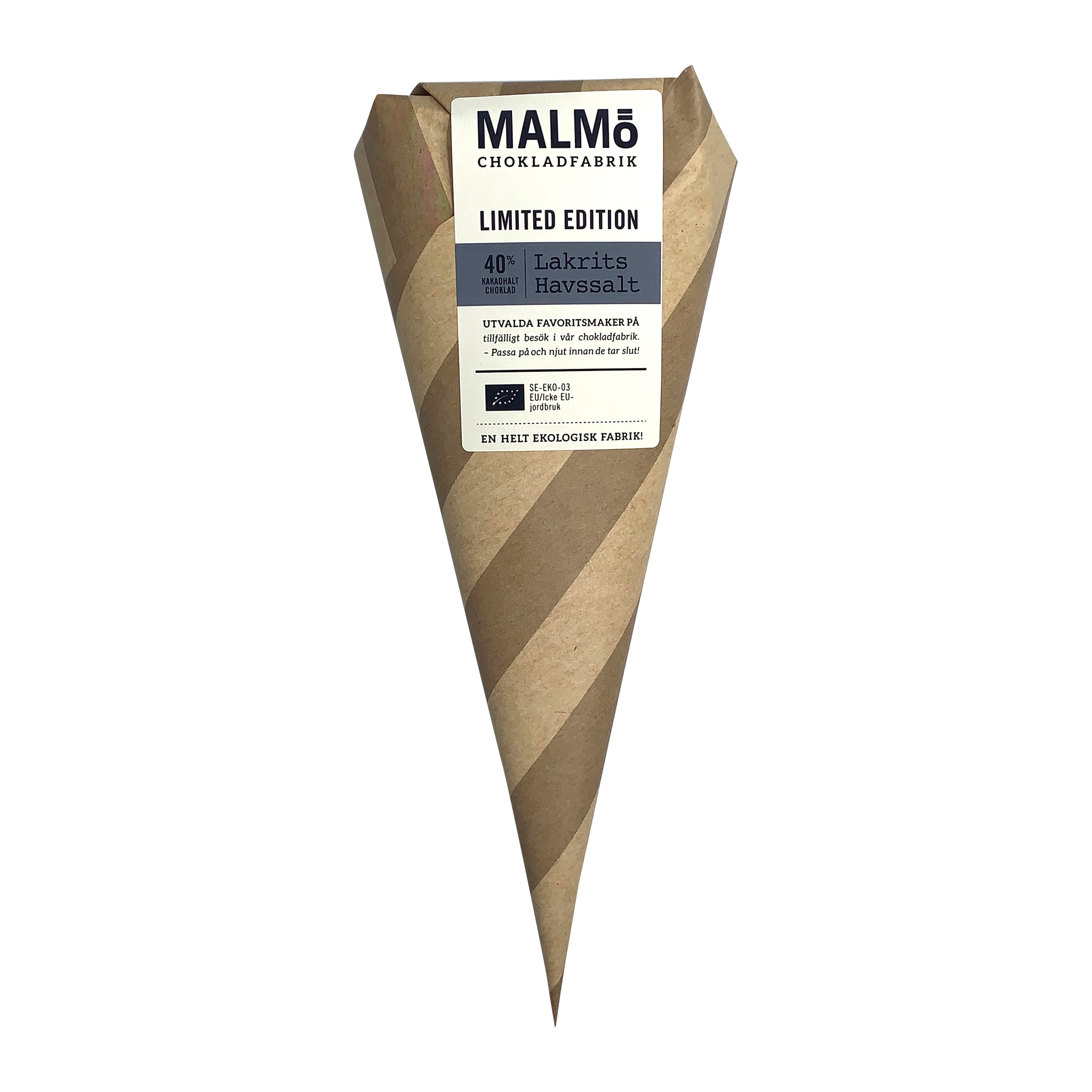 Malmö Chokladfabrik Mælkechokolade M. Lakrids Og Havsalt