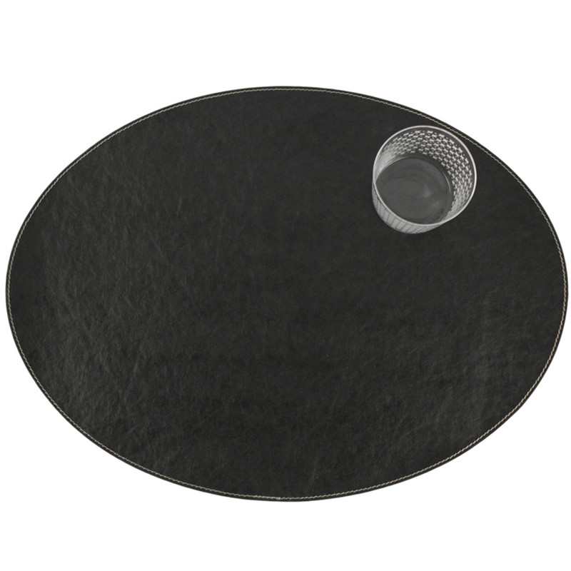 Flot oval dækkeserviet i sort fra UASHMAMA